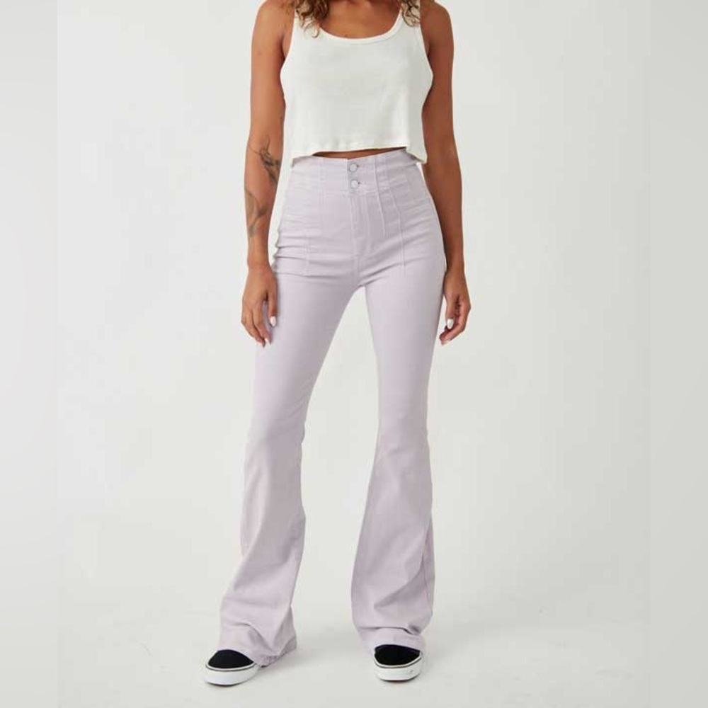 Free People Lavender Flare Jeans
